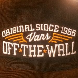 True vintage black corduroy Van's cap.